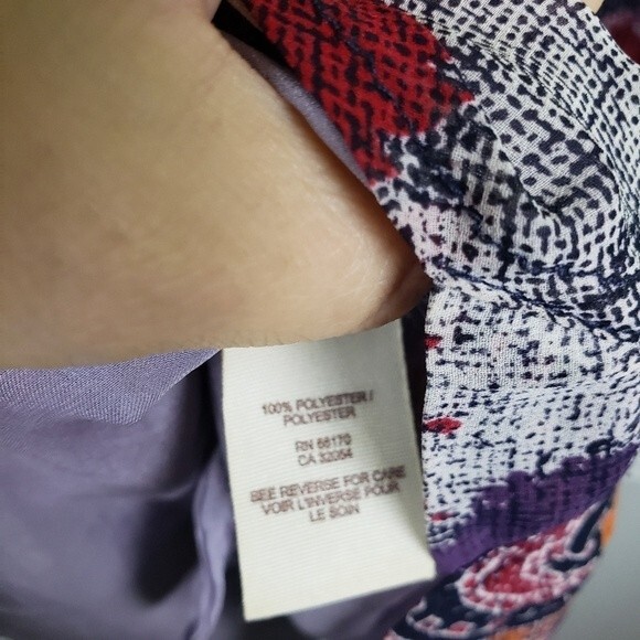 Free People Boho Purple Paisley Mini Dress Size XS - Picture 11 of 12